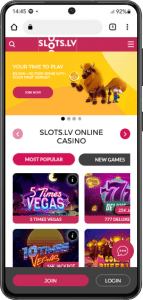 Slots.lv Casino Mobile App Phone