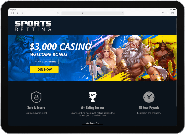 SportsBetting Casino online Screen