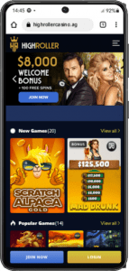 high roller casino mobile phone