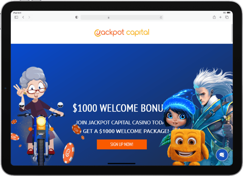 Jackpot Capital Casino Mobile iPad