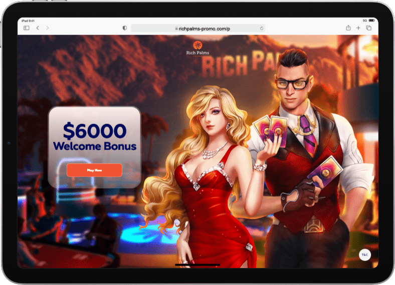 Rich Palms Casino online iPad